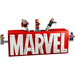 LEGO Marvel 76313 MARVEL Logo & Minifigures built MARVEL logo with 5 Avengers minifigures