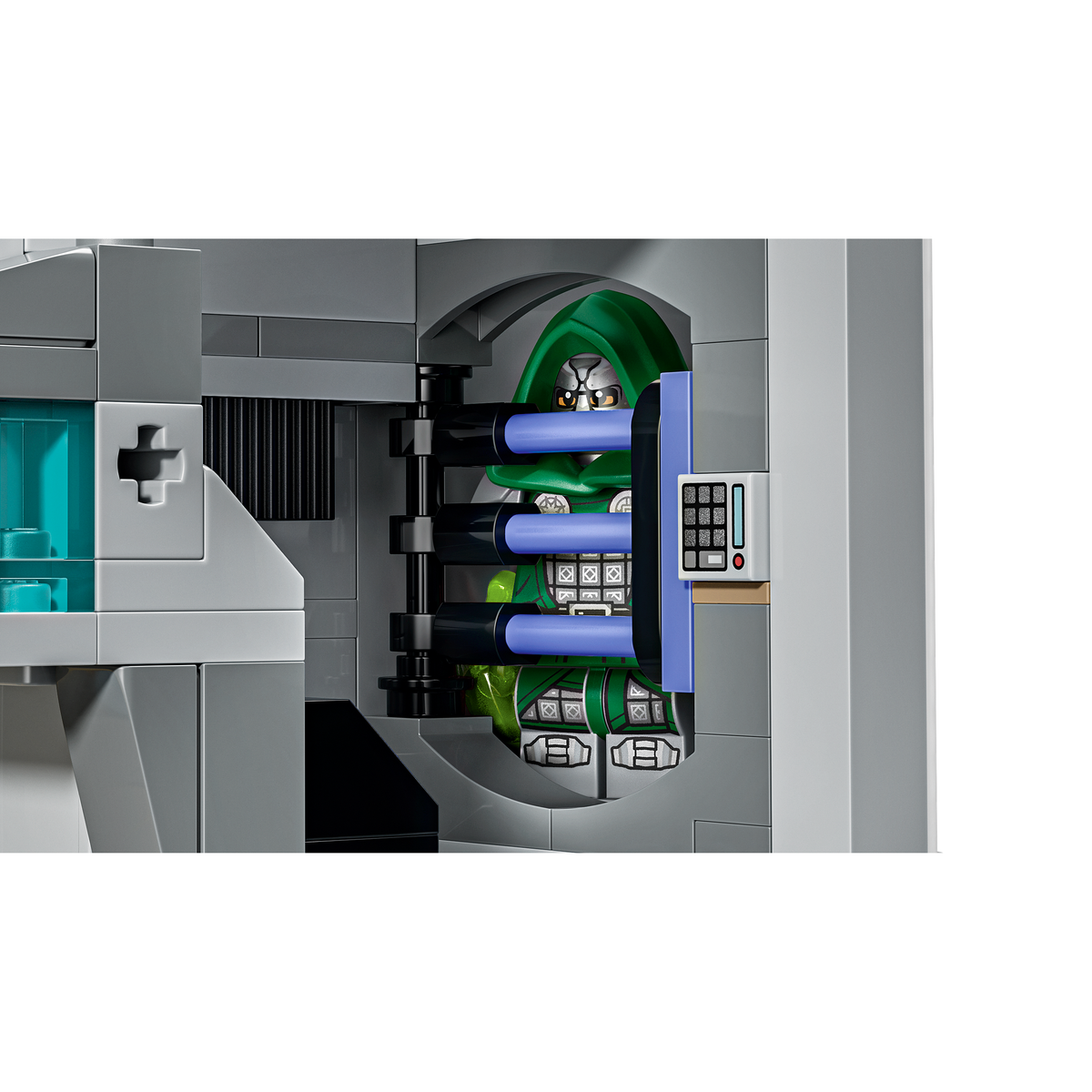 LEGO Marvel 76352 Avengers: Doomsday New Avengers Tower interior detail close-up