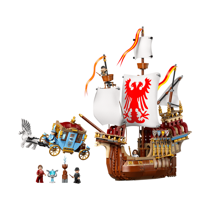 LEGO Harry Potter 76440 Triwizard Tournament: The Arrival built Durmstrang Ship and Beauxbatons Carriage with minifigures