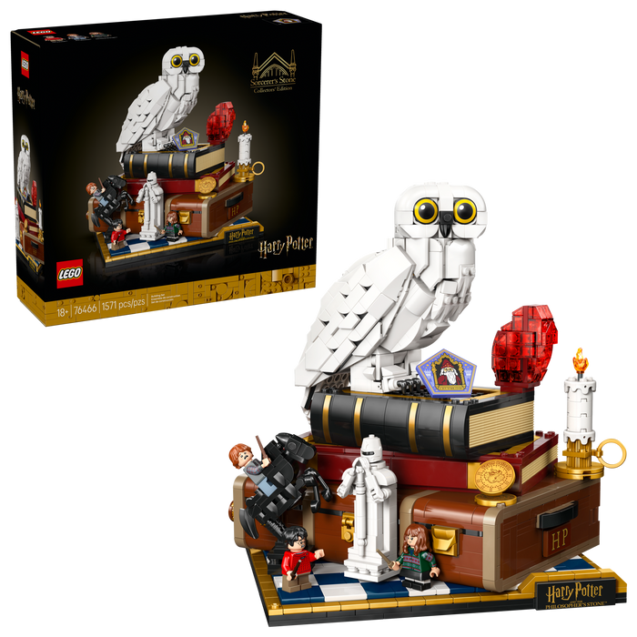 LEGO Harry Potter 76466 Philosopher's Stone – Collectors' Edition box and built display model