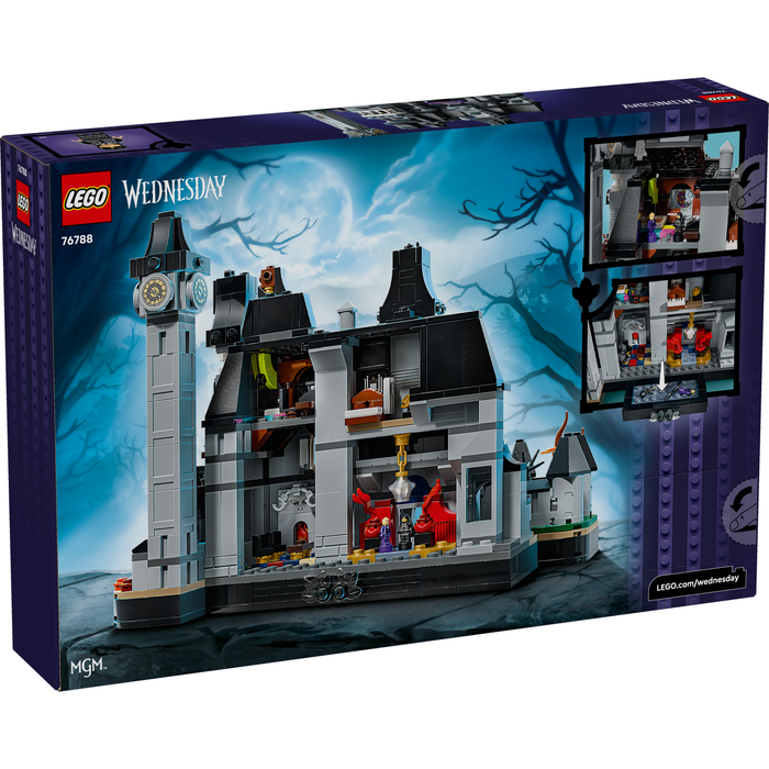 LEGO Wednesday 76788 Nevermore Academy box back