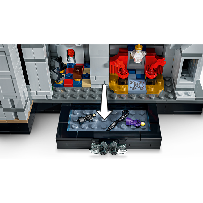 LEGO Wednesday 76788 Nevermore Academy secret drawer in the base