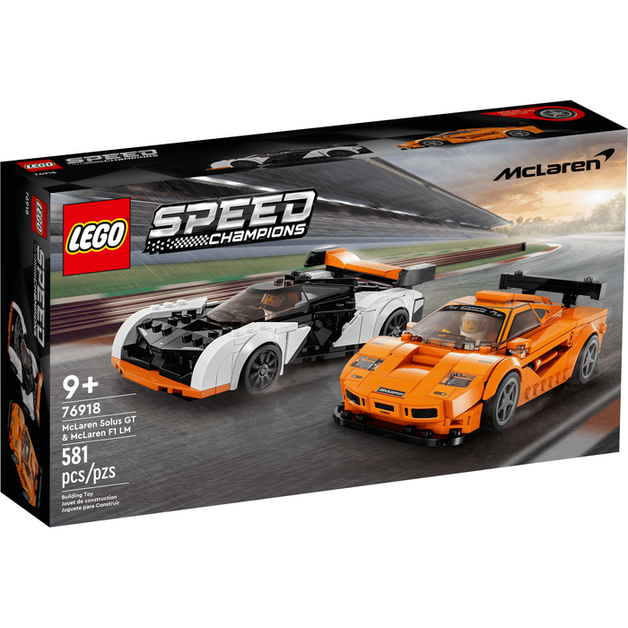 LEGO Speed Champions 76918 McLaren Solus GT & McLaren F1 LM box front