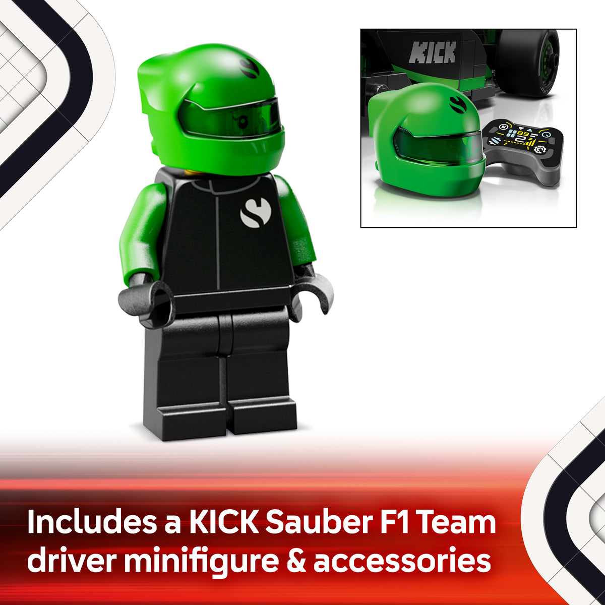 LEGO 77247 Speed Champions KICK Sauber F1 Team C44 Race Car | Retired Set