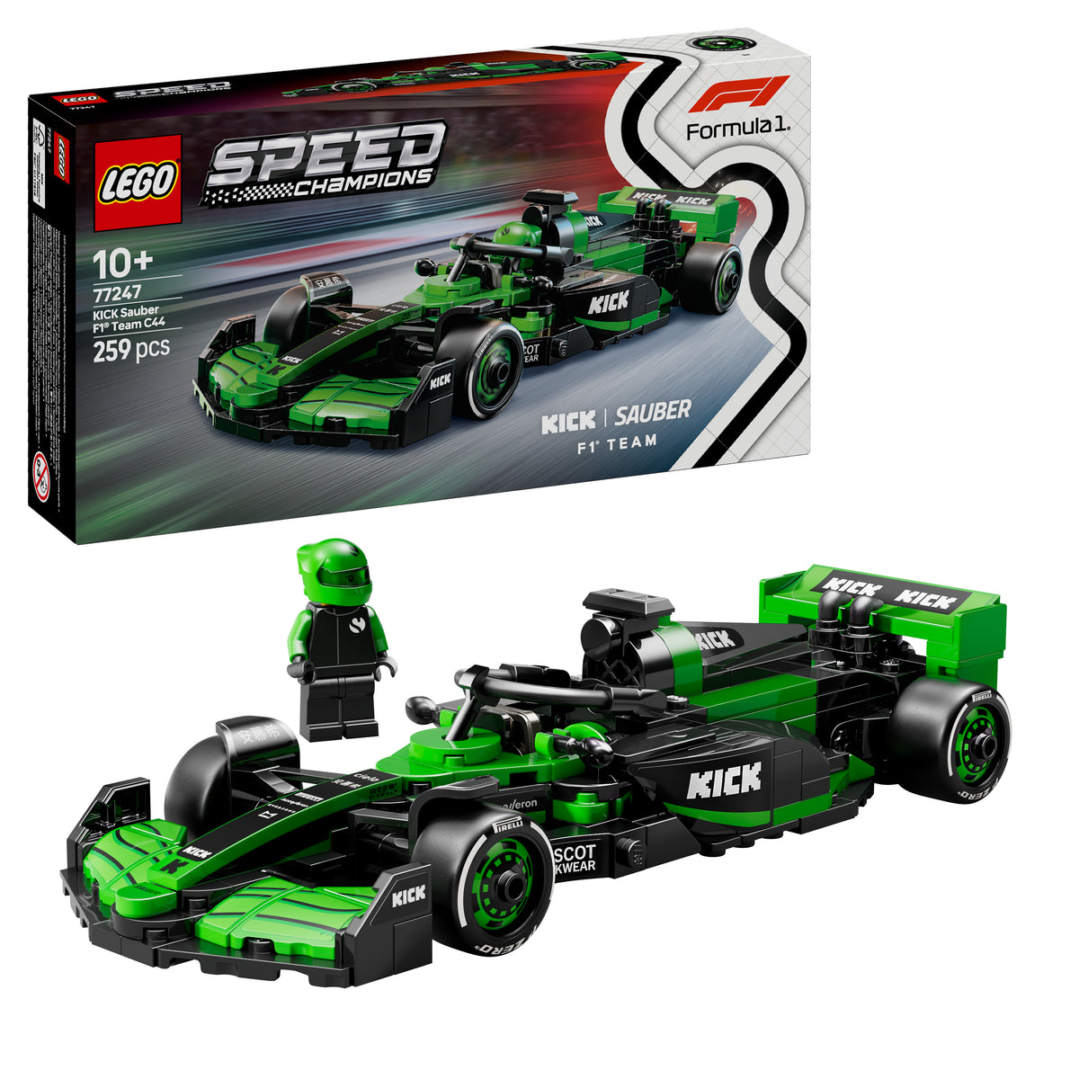 LEGO 77247 Speed Champions KICK Sauber F1 Team C44 Race Car | Retired Set