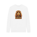 White Pizza The Hut - Exclusive Design Men's Organic Cotton Crew Neck Sweatshirt