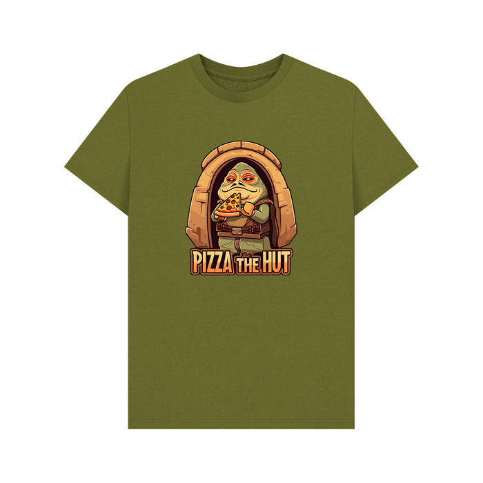 Moss Green Pizza The Hut - Exclusive Design Men's Organic Cotton T-Shirt