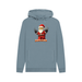 Stone Blue Santa Claws - Organic Cotton Men's Christmas Themed Hoodie