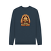 Navy Blue Pizza The Hut - Exclusive Design Men's Organic Cotton Crew Neck Sweatshirt