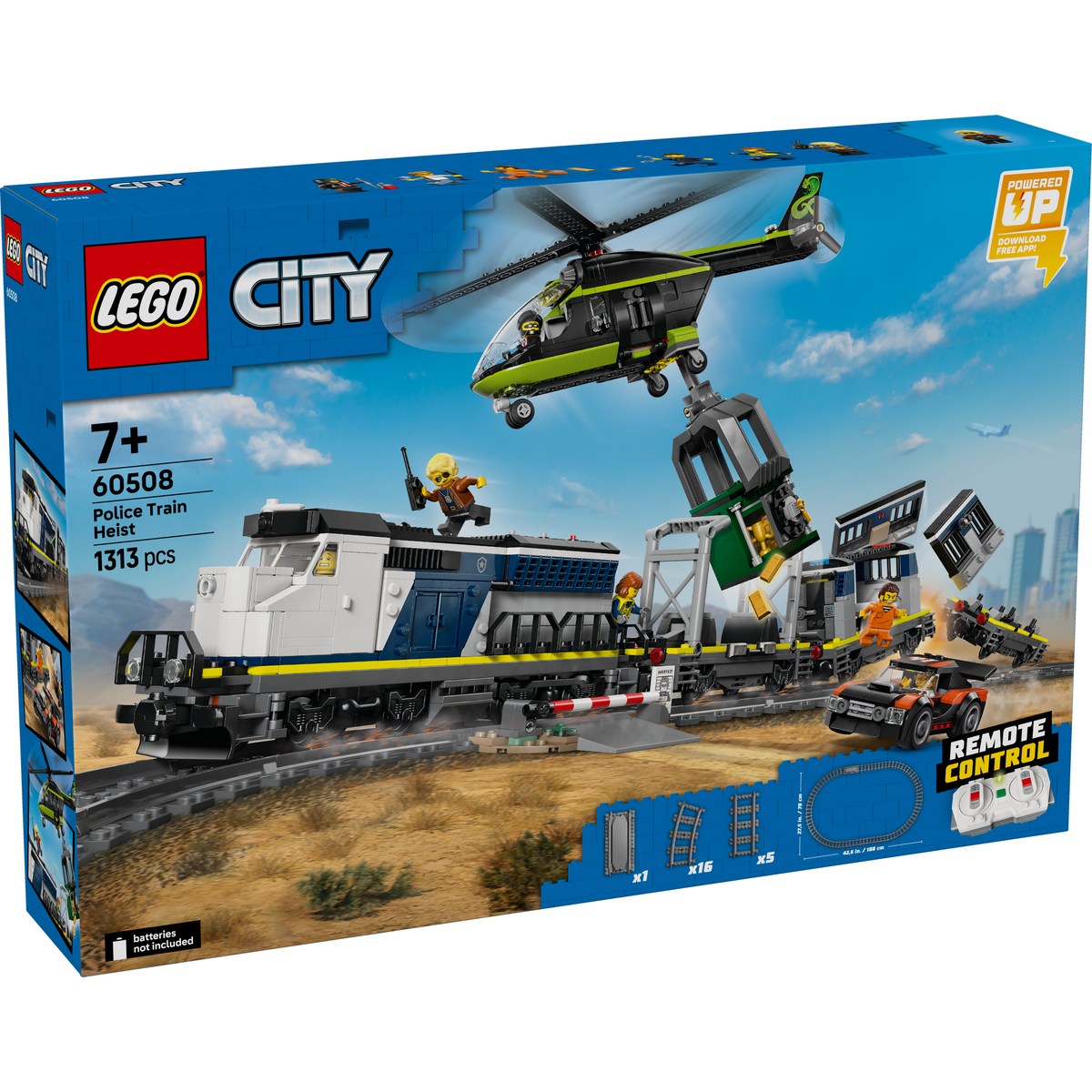 LEGO City Police Train Heist 60508 | Motorized Train Set