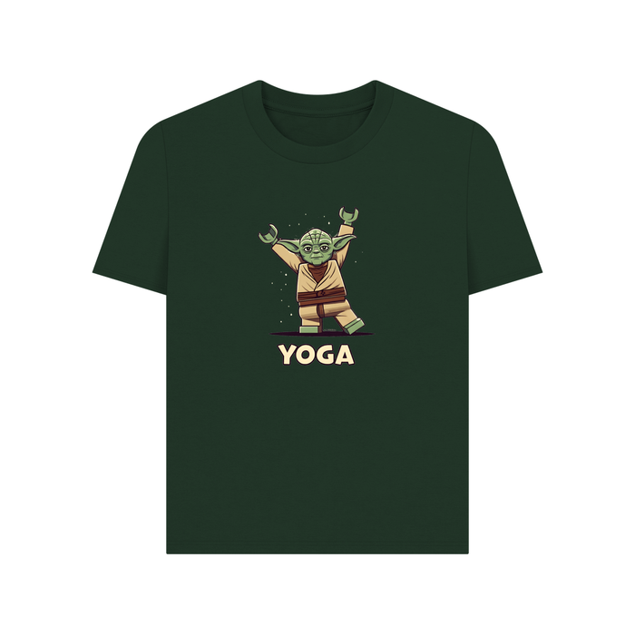 Evergreen Ladies Yoga T-Shirt - Yoda doing Yoga