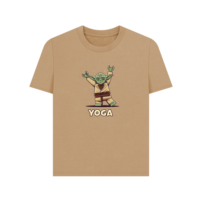 Sand Ladies Yoga T-Shirt - Yoda doing Yoga