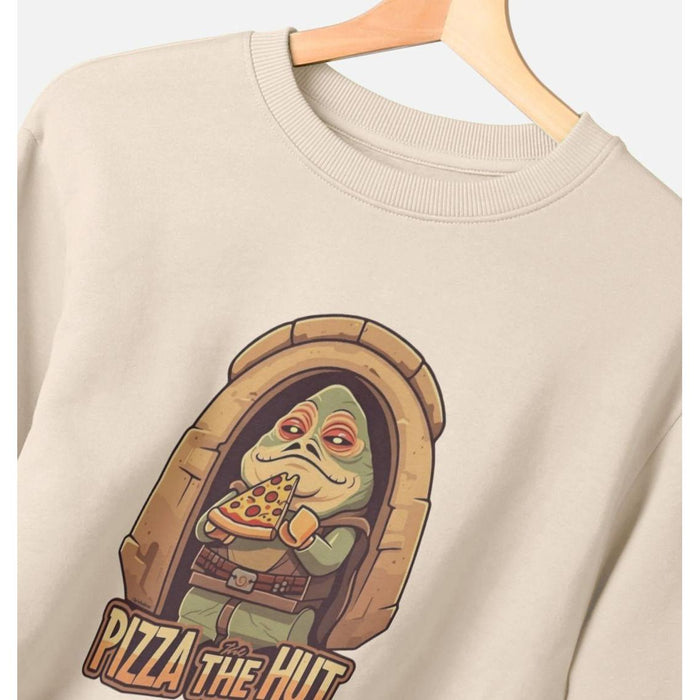 Pizza The Hut - Exclusive Design Men's Organic Cotton Crew Neck Sweatshirt