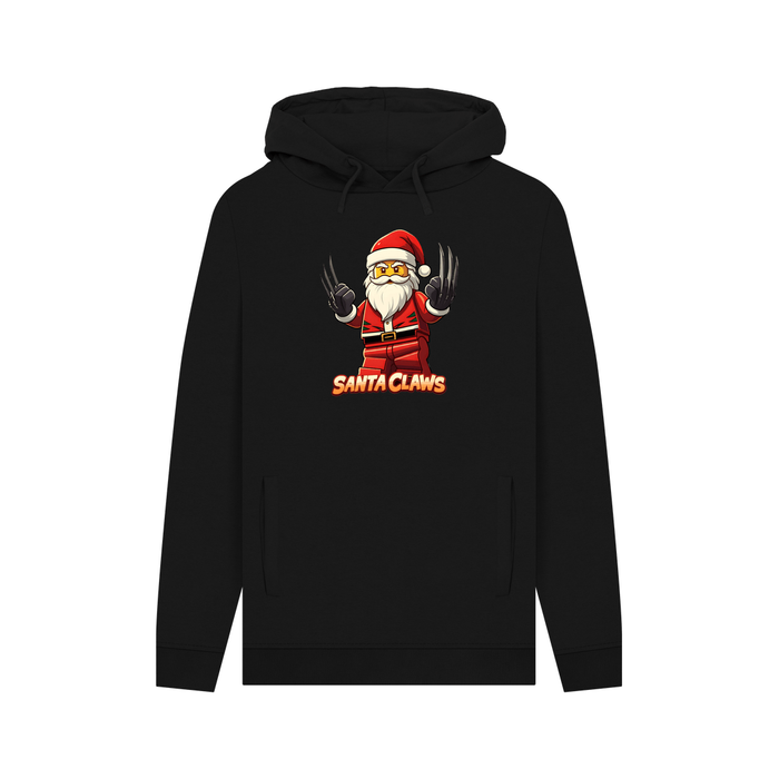 Black Santa Claws - Organic Cotton Men's Christmas Themed Hoodie