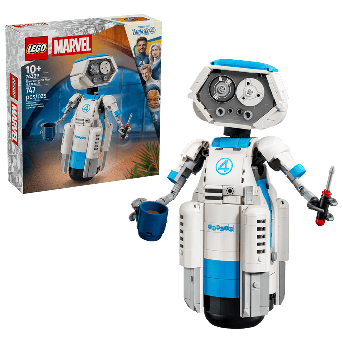 LEGO Marvel 76339 The Fantastic Four H.E.R.B.I.E. box front with the built robot