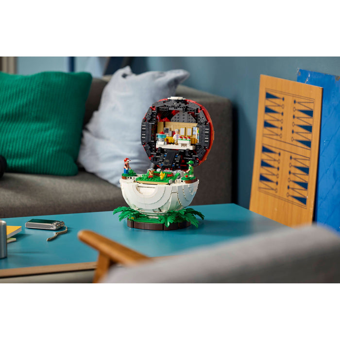 LEGO Pokémon 72154 Iconic Trainer Moments Poké Ball displayed in a living room