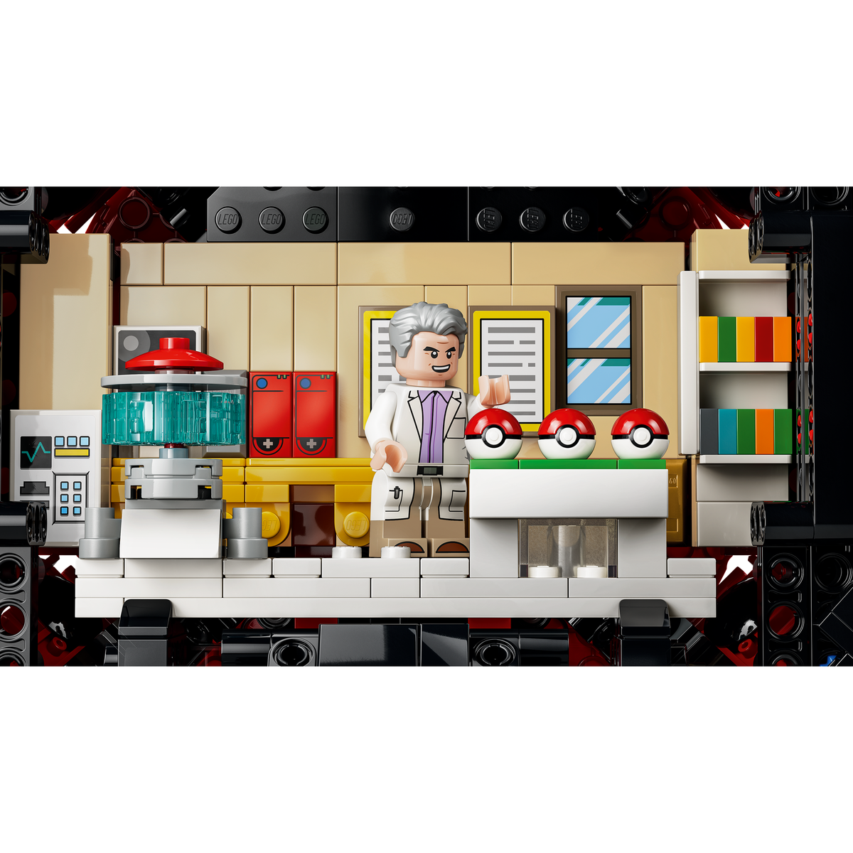 LEGO Pokémon 72154 Iconic Trainer Moments Poké Ball Professor Oak's laboratory detail
