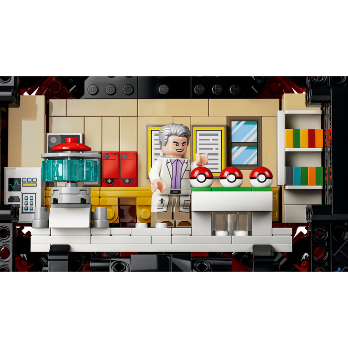 LEGO Pokémon 72154 Iconic Trainer Moments Poké Ball Professor Oak's laboratory detail