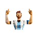 LEGO Editions 43015 Lionel Messi - Football Legend close-up of the figure pointing to the sky