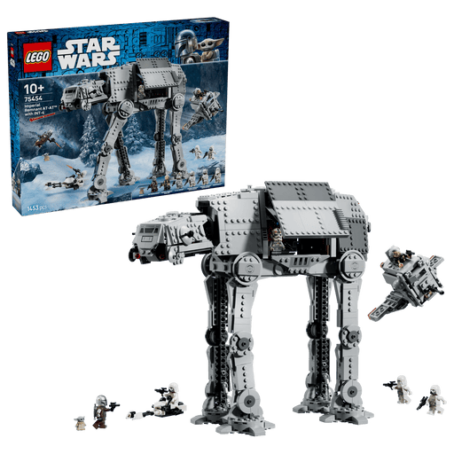 LEGO Star Wars 75454 Imperial Remnant AT-AT with INT-4 box front with the built AT-AT and minifigures