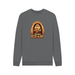 Slate Grey Pizza The Hut - Exclusive Design Men's Organic Cotton Crew Neck Sweatshirt