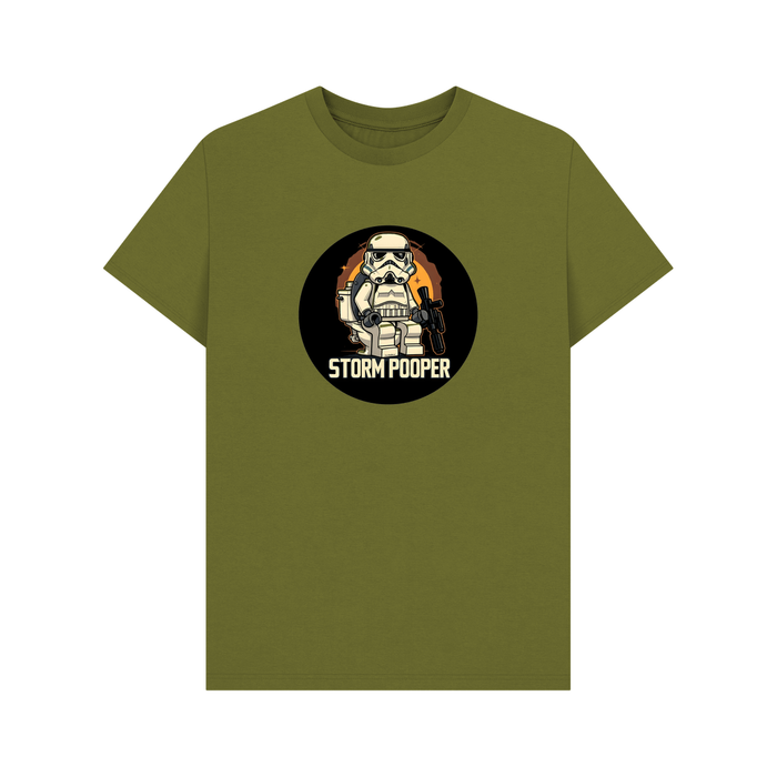 Moss Green Storm Pooper - Exclusive Design Men's Organic Cotton T-Shirt