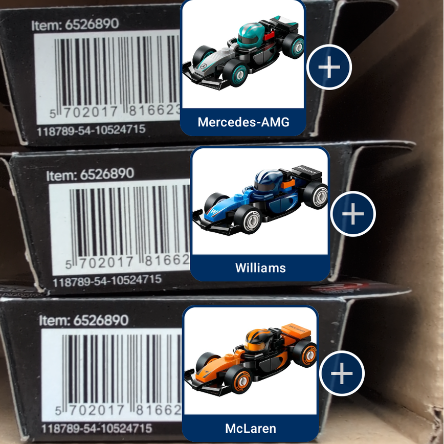 LEGO 71049 Formula One Collectables F1 Race Cars - Full set of 12 ...